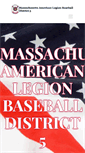 Mobile Screenshot of legion5baseball.com