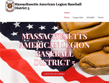 Tablet Screenshot of legion5baseball.com